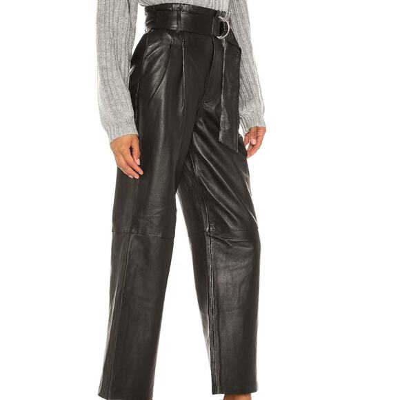 Song of Style Sebastienne Leather Pant in Black NWT Size Small - Picture 1 of 4